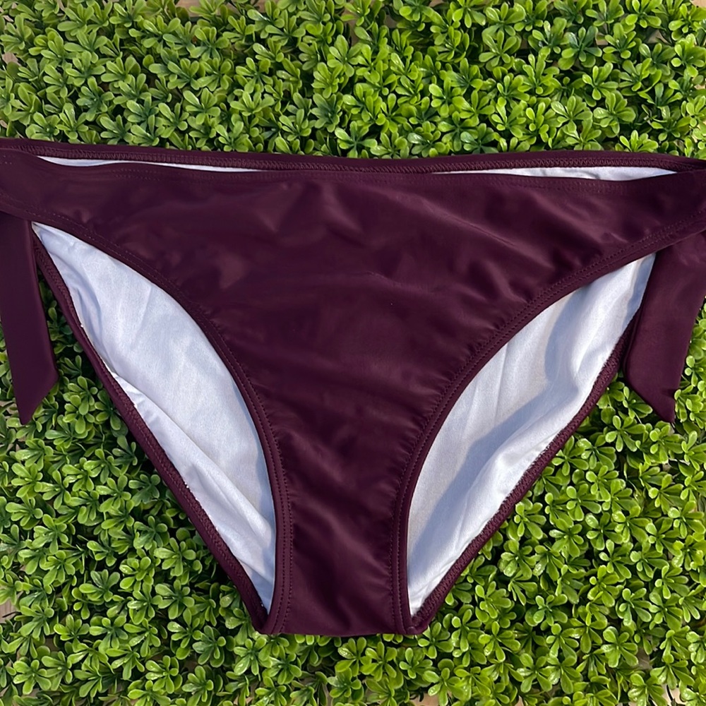 🔥 SALE Allure Couture Deep Maroon Red Bikini Bottoms | Size XL 14-16